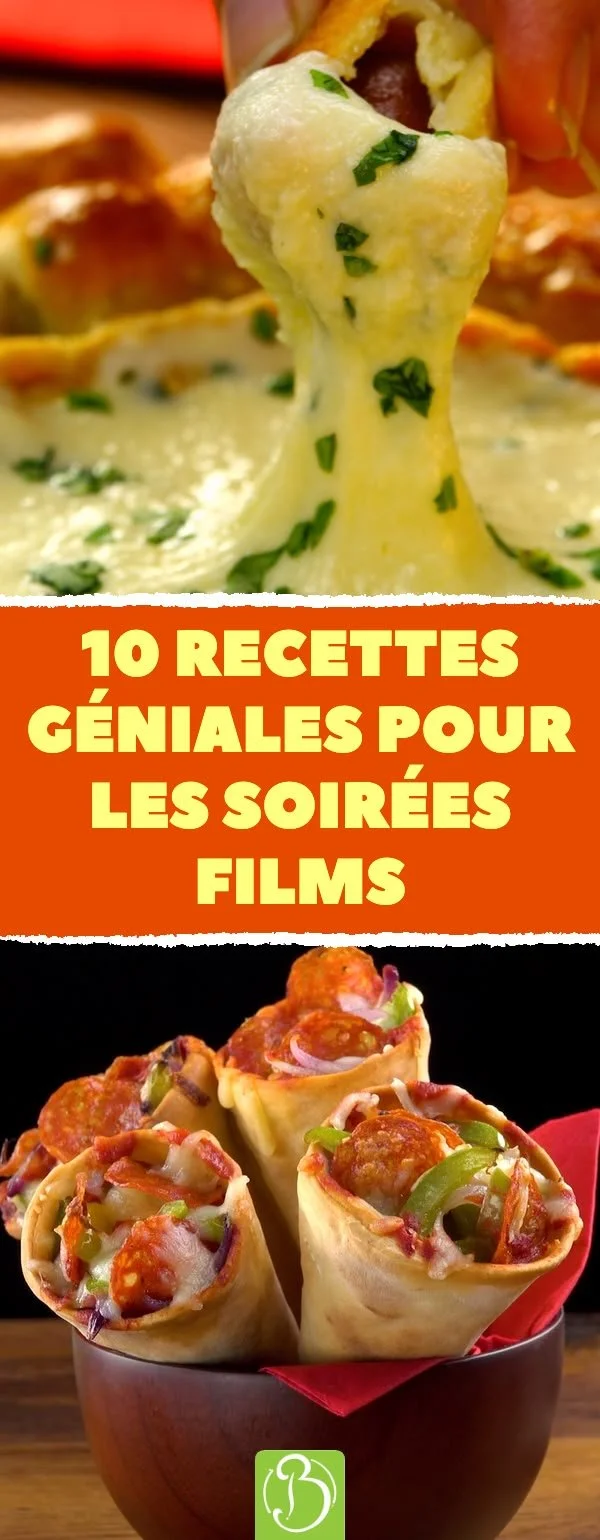 Recettes pour soirées films, incluant des petits sablés et plats rapides.