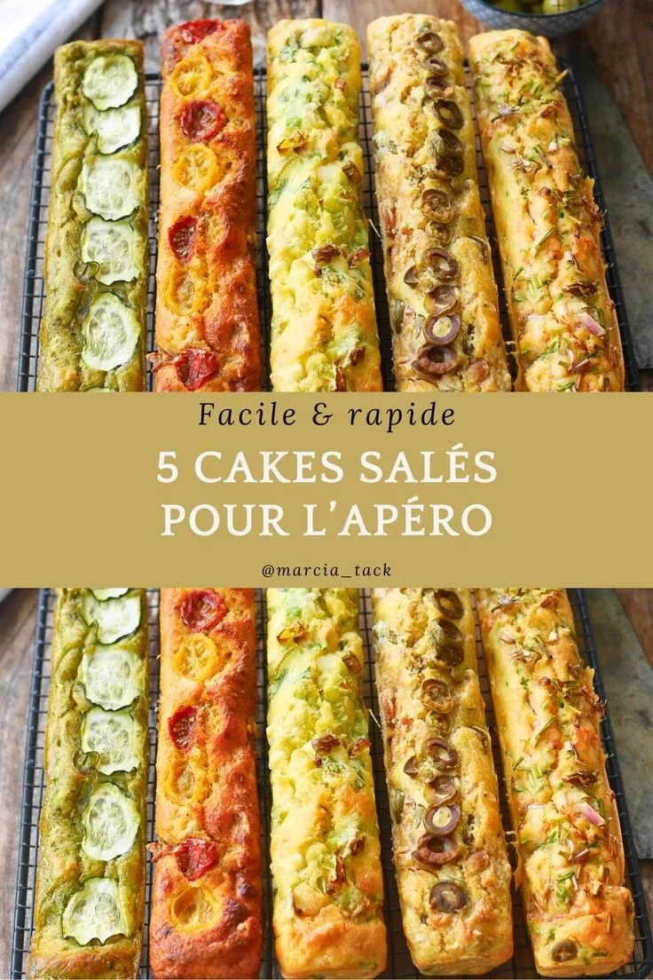 Recettes de 5 cakes salés apéro pour un apéritif festif et savoureux