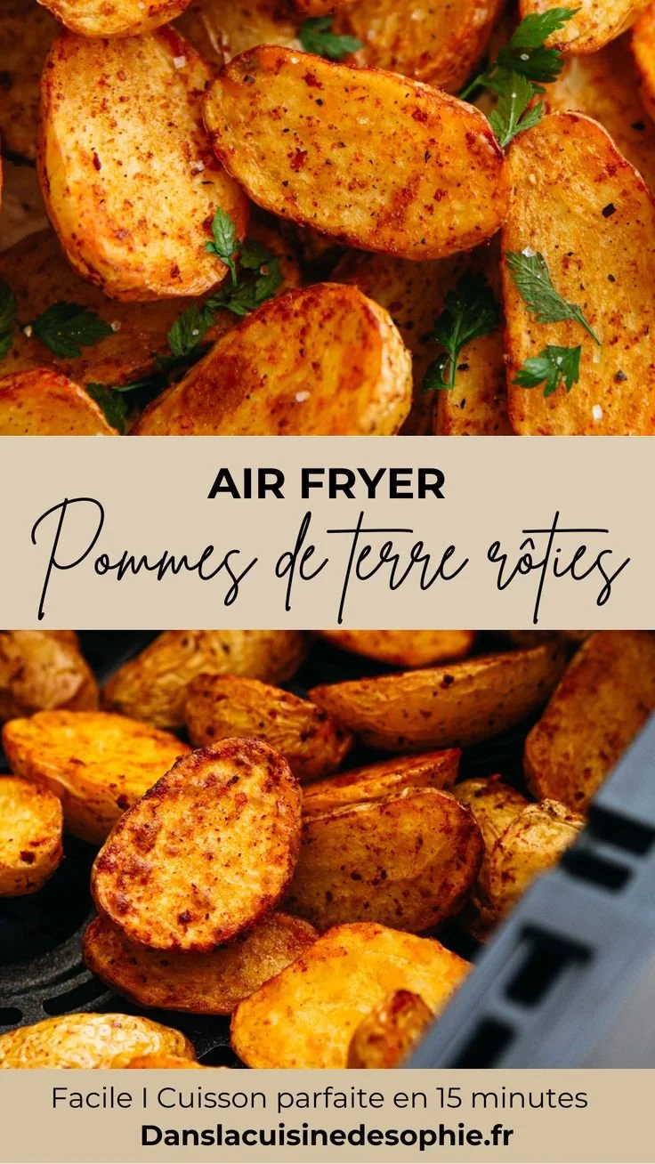 Pommes de terre rôties croustillantes préparées dans une friteuse à air