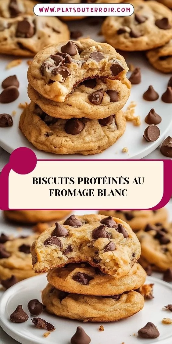 Biscuits protéinés au fromage blanc, sains et savoureux pour une collation énergisante.