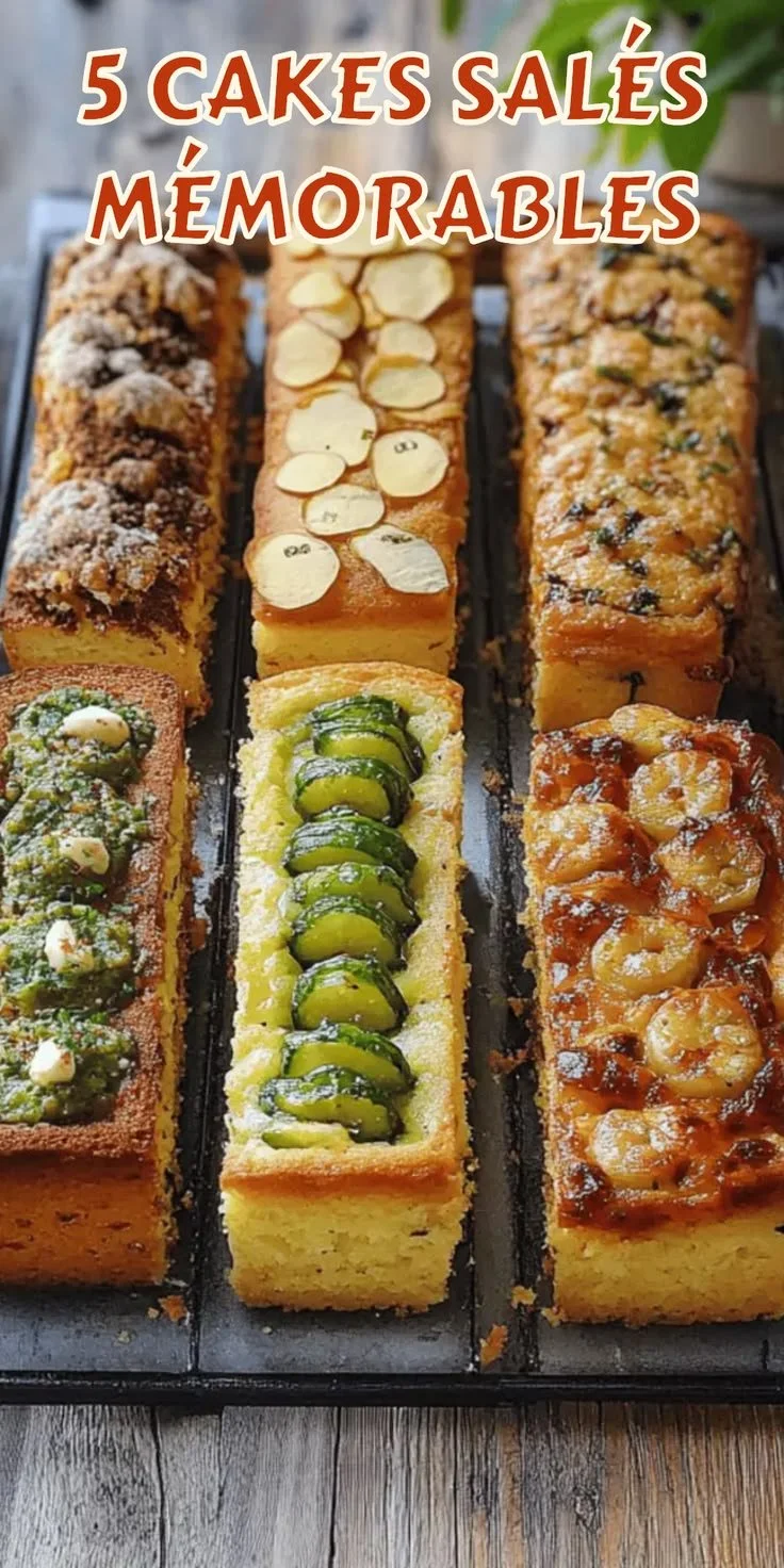 Variété de cakes salés pour des apéritifs mémorables