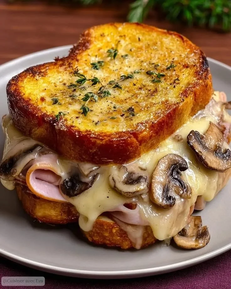 Croque-Monsieur Gourmand aux Champignons, un plat savoureux et réconfortant