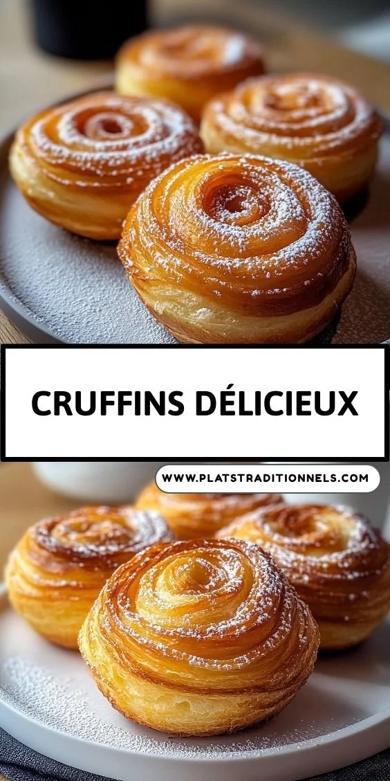Assortiment de cruffins délicieux présentés sur une table