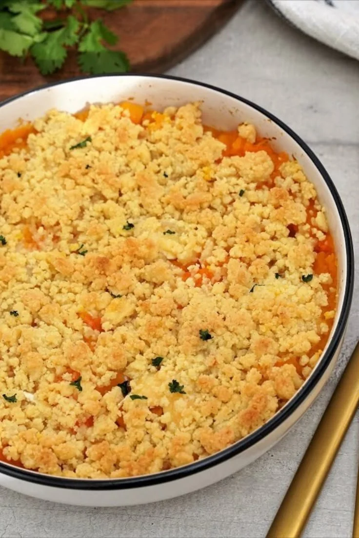 Crumble de potiron au chèvre, une recette gourmande et saine