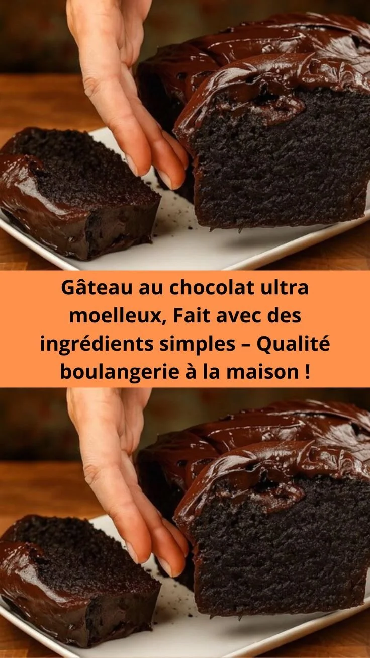 Gâteau au chocolat ultra moelleux avec des ingrédients simples et qualité boulangerie