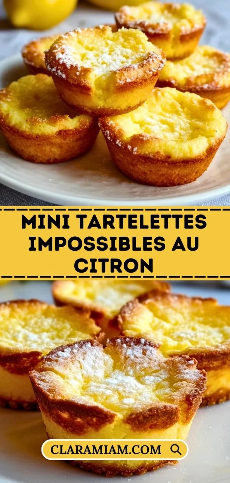 Mini tartelettes impossibles au citron, un dessert délicat et savoureux