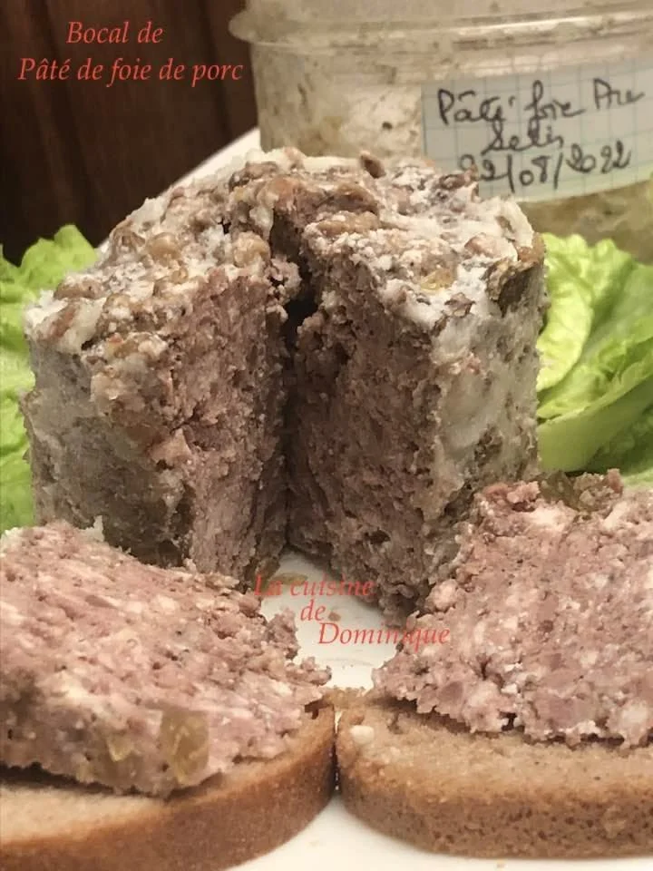 Paté de foie de porc maison en bocaux préparé par La cuisine de Dominique
