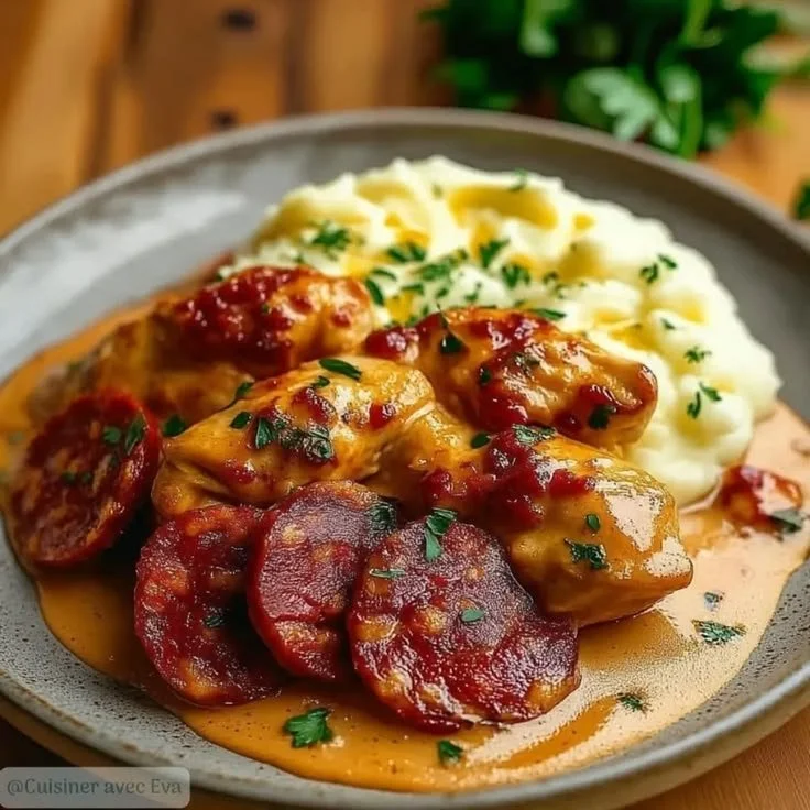 Poulet Fondant au Chorizo - une recette délicieuse à découvrir sur Cuisiner Avec Eva
