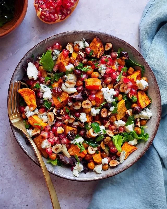 Salade d'automne à la patate douce et figues, recette de Clemfoodie.