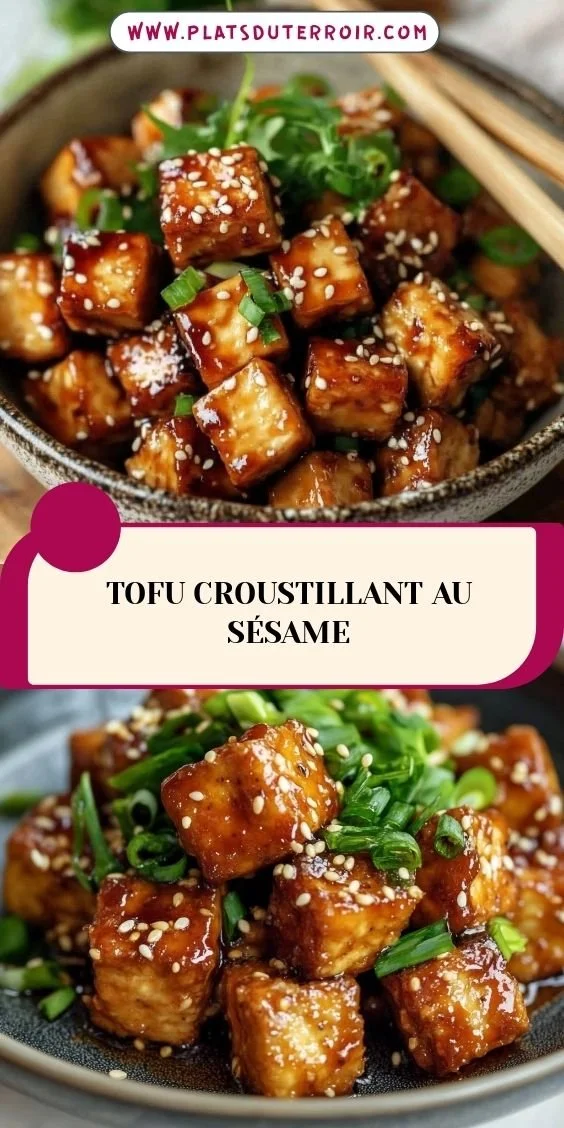 Tofu croustillant au sésame, plat savoureux et croustillant